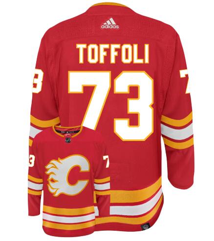 MEN'S CALGARY FLAMES #73 TYLER TOFFOLI ADIDAS PRIMEGREEN AUTHENTIC NHL HOCKEY JERSEY
