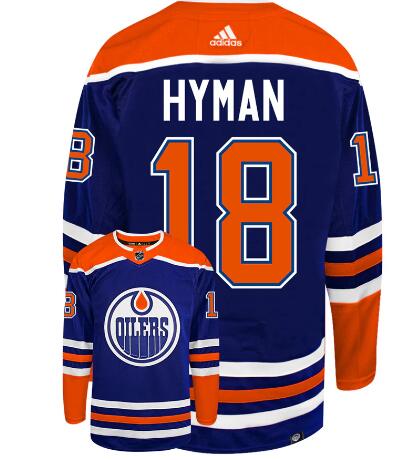 MEN'S EDMONTON OILERS #18 ZACH HYMAN ADIDAS PRIMEGREEN AUTHENTIC NHL HOCKEY JERSEY