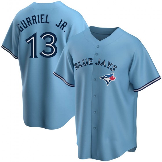 MEN'S TORONTO BLUE JAYS #13 LOURDES GURRIEL JR. BLUE POWDER ALTERNATE JERSEY - REPLICA