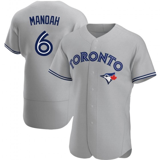 MEN'S TORONTO BLUE JAYS #6 ALEK MANOAH GRAY ROAD JERSEY