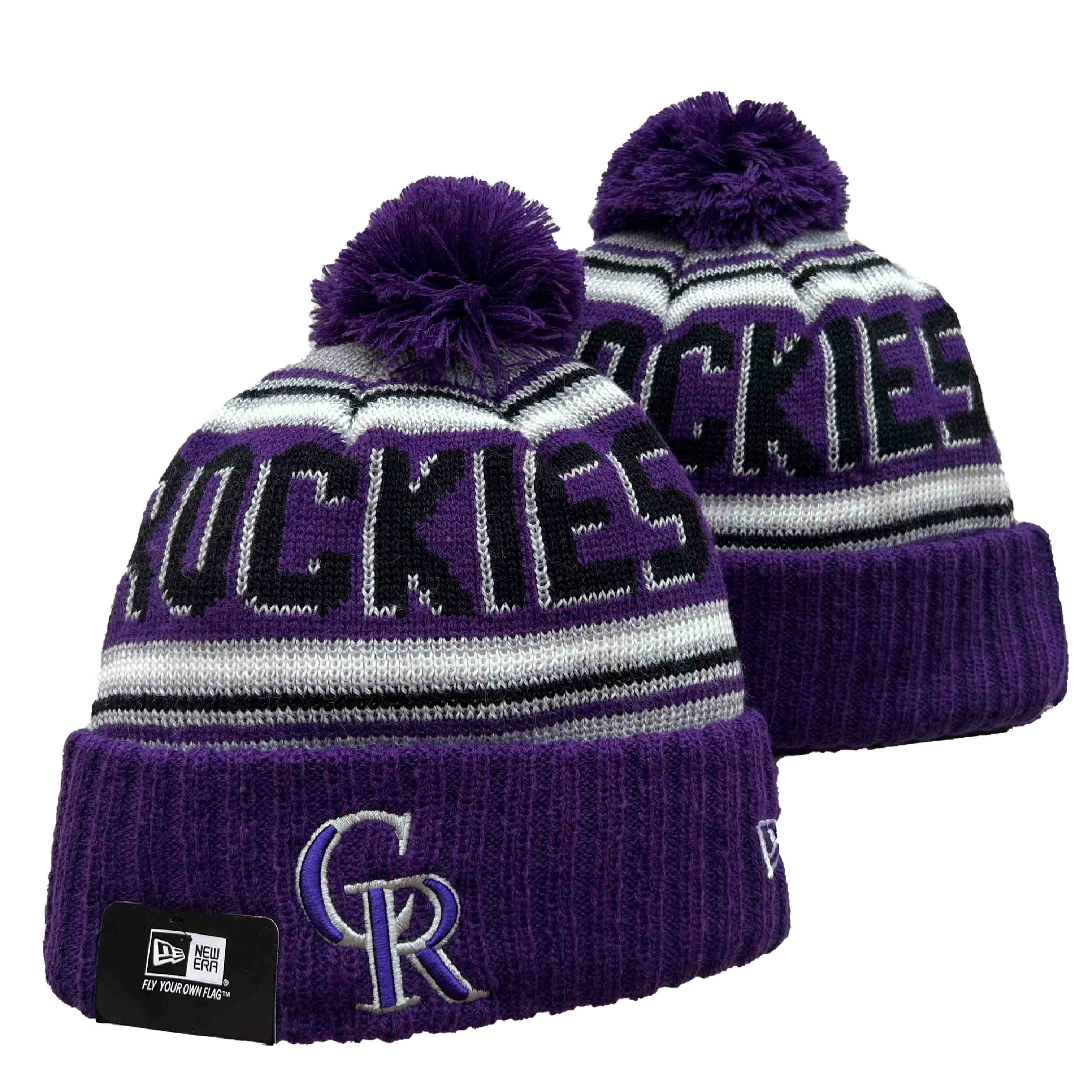 MLB Colorado Rockies Beanies Knit Hats-YD139