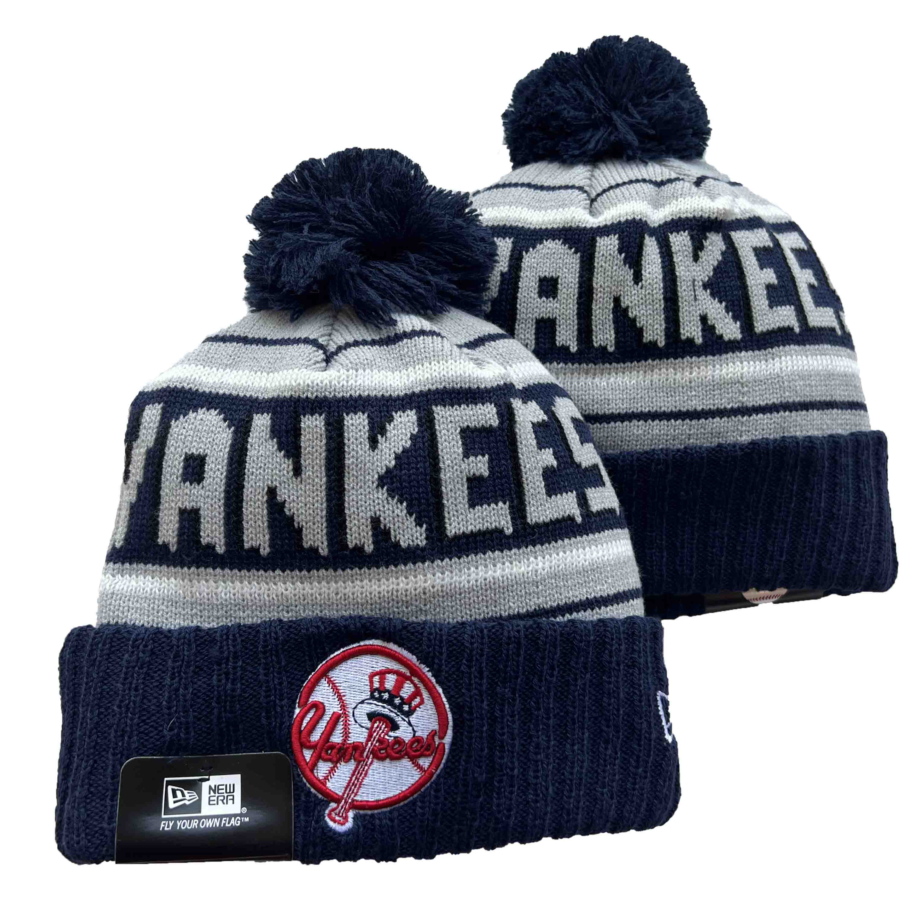 MLB New York Yankees Beanies Knit Hats-YD147