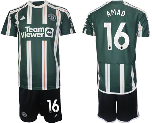 Manchester United away 16# AMAD 2023-24 suit soccer jerseys