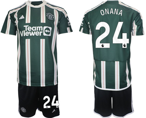 Manchester United away 24# ONANA 2023-24 suit soccer jerseys