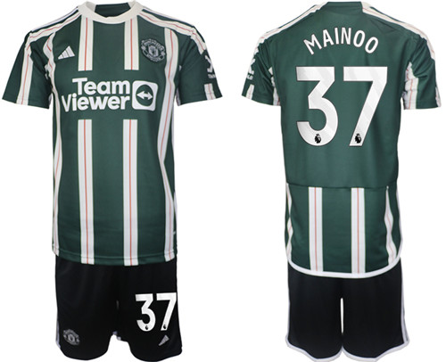 Manchester United away 37# MAINOO 2023-24 suit soccer jerseys