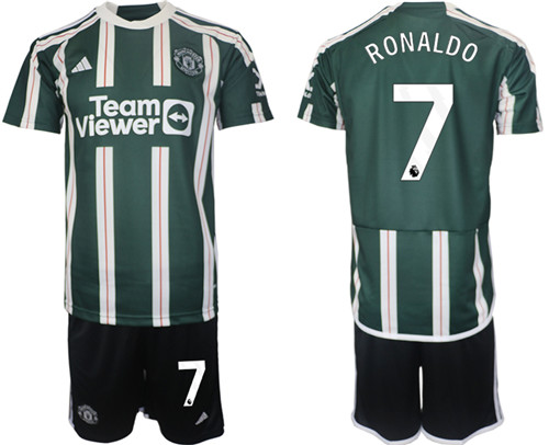 Manchester United away 7# RONALDO 2023-24 suit soccer jerseys