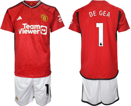 Manchester United home 1# DE GEA 2023-24 suit soccer jerseys