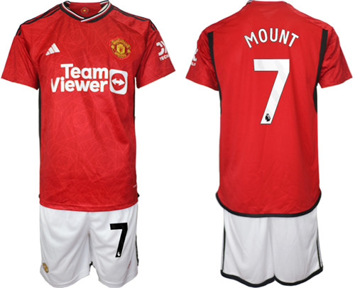 Manchester United home 7# MOUNT 2023-24 suit soccer jerseys