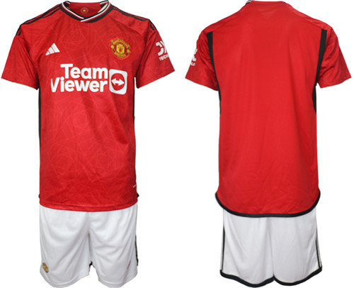 Manchester United home Blank 2023-24 suit soccer jerseys