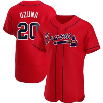 Marcell Ozuna Men's Atlanta Braves #20 Red Alternate Jersey