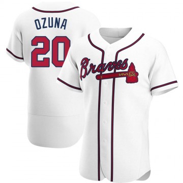 Marcell Ozuna Men's Atlanta Braves #20 White Home Jersey