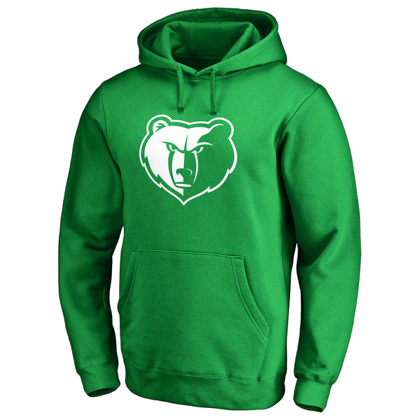 Memphis Grizzlies Fanatics Branded Kelly Green St. Patrick's Day White Logo Pullover Hoodie