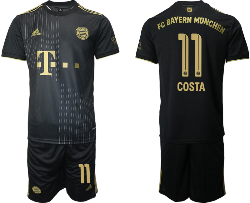 Men 2021-2022 Club Bayern Munich away black 11 COSTA Adidas Soccer Jersey