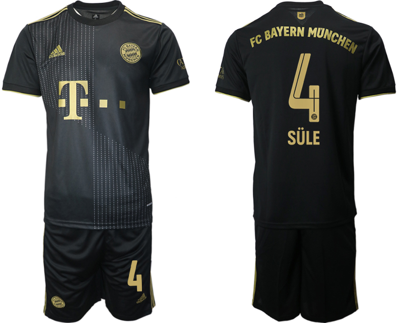 Men 2021-2022 Club Bayern Munich away black 4 SULE Adidas Soccer Jersey
