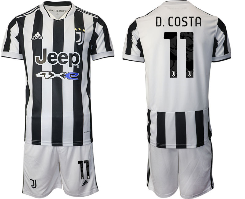 Men 2021-2022 Club Juventus home white 11 D.COSTA Adidas Soccer Jerseys