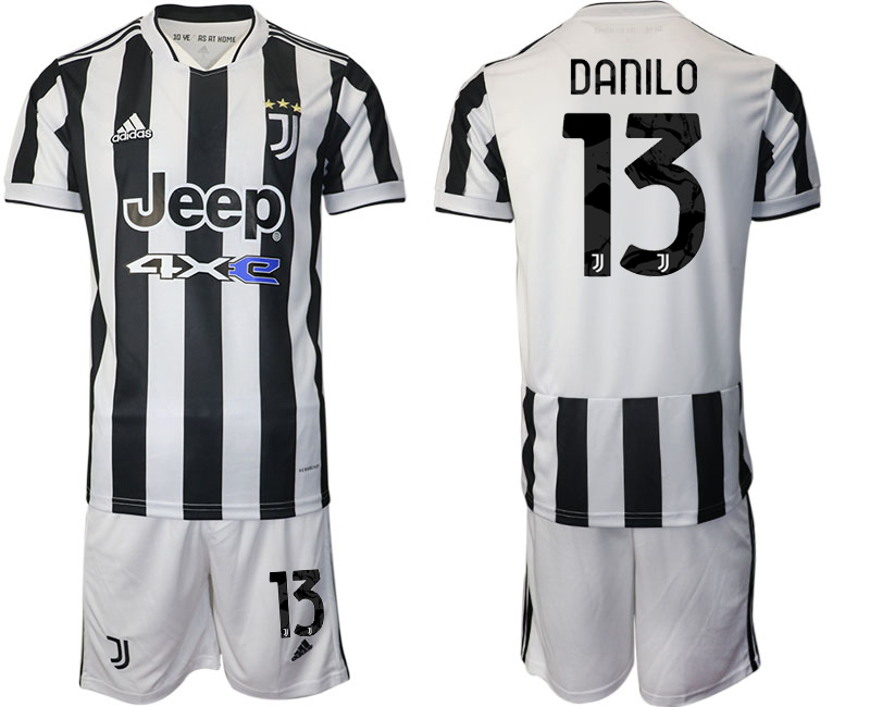 Men 2021-2022 Club Juventus home white 13 DANILO Adidas Soccer Jerseys