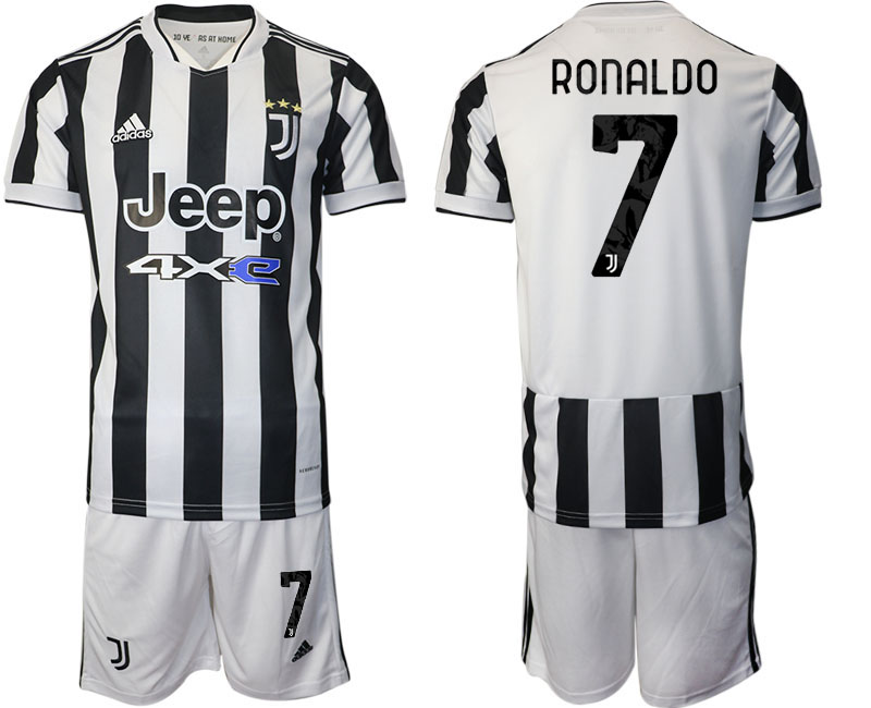 Men 2021-2022 Club Juventus home white 7 ROANLDO Adidas Soccer Jerseys