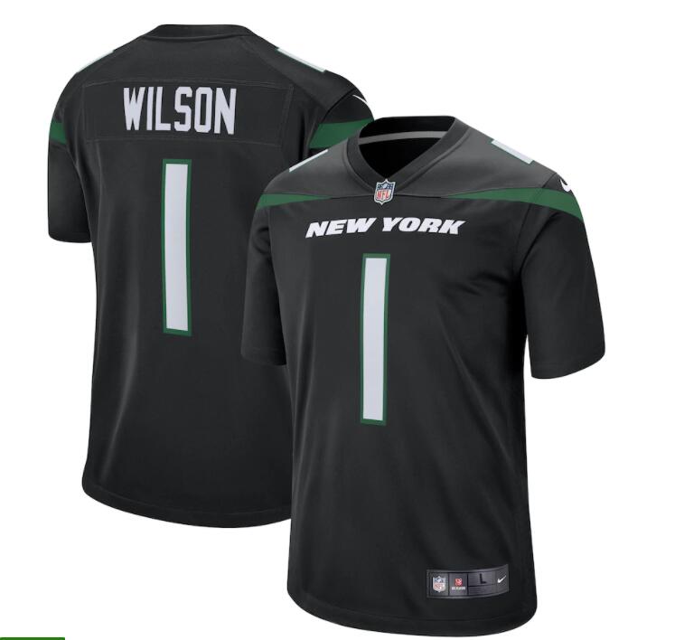 Men's #1 Zach Wilson New York Jets Nike 2021 NFL Draft First Round Pick Game Jersey - Black