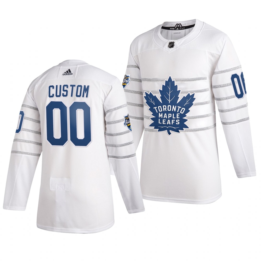 Men's 2020 NHL All-Star Game Toronto Maple Leafs Custom Authentic adidas White Jersey