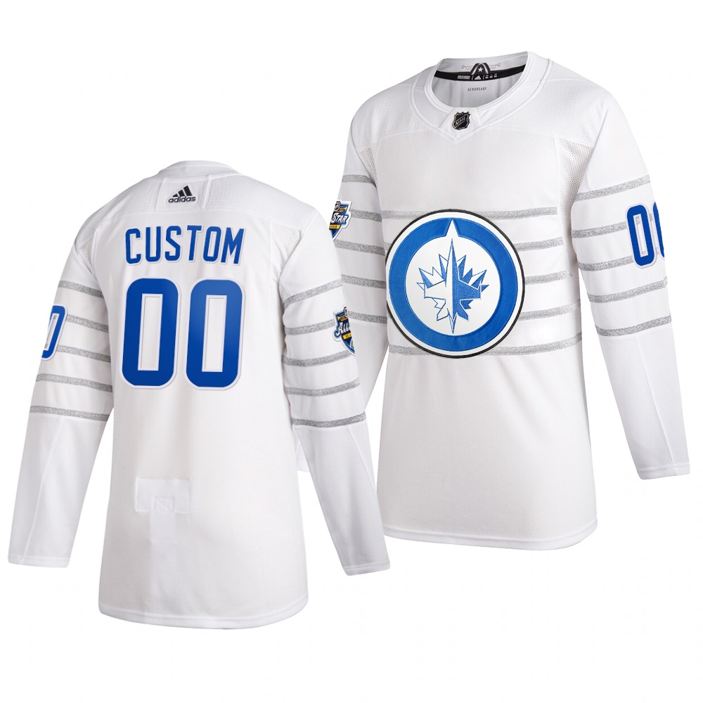 Men's 2020 NHL All-Star Game Winnipeg Jets Custom Authentic adidas White Jersey