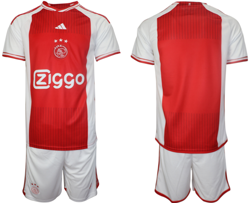 Men's AFC Ajax Custom Or Blank Home 2023-24 Soccer Jerseys