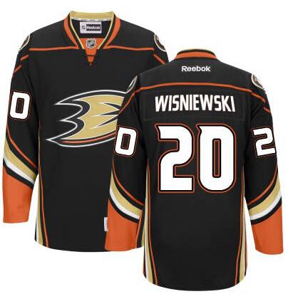 Men's Anaheim Ducks #20 James Wisniewski Black Third Jersey
