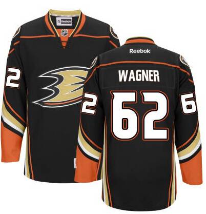 Men's Anaheim Ducks #62 Chris Wagner Black Third Jersey