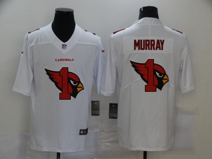 Men's Arizona Cardinals #1 Kyler Murray White 2020 Shadow Logo Vapor Untouchable Stitched NFL Nike Limited Jersey