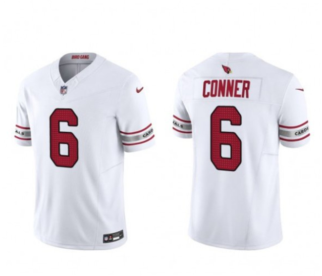 Men's Arizona Cardinals #6 James Conner White 2023 F.U.S.E. Vapor Untouchable F.U.S.E. Limited Football Stitched Jersey