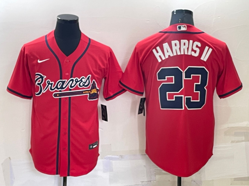 Men's Atlanta Braves #23 Michael Harris II Red Stitched MLB Cool Base Nike Jersey