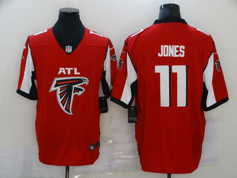 Men's Atlanta Falcons #11 Julio Jones Red 2020 Big Logo Vapor Untouchable Stitched NFL Nike Fashion Limited Jersey