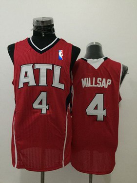 Men's Atlanta Hawks #4 Paul Millsap Red Swingman Jersey