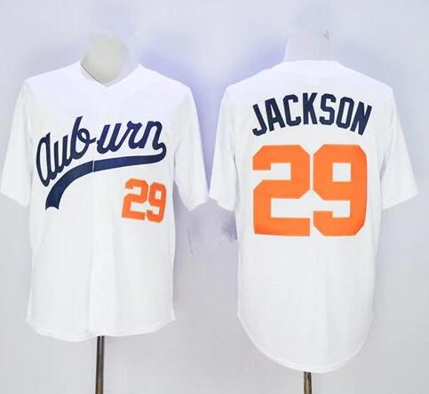 Men's Auburn #29 bo jackson auburn college baseball jersey white