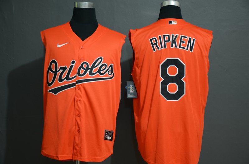 Men's Baltimore Orioles #8 Cal Ripken Jr. Orange 2020 Cool and Refreshing Sleeveless Fan Stitched MLB Nike Jersey