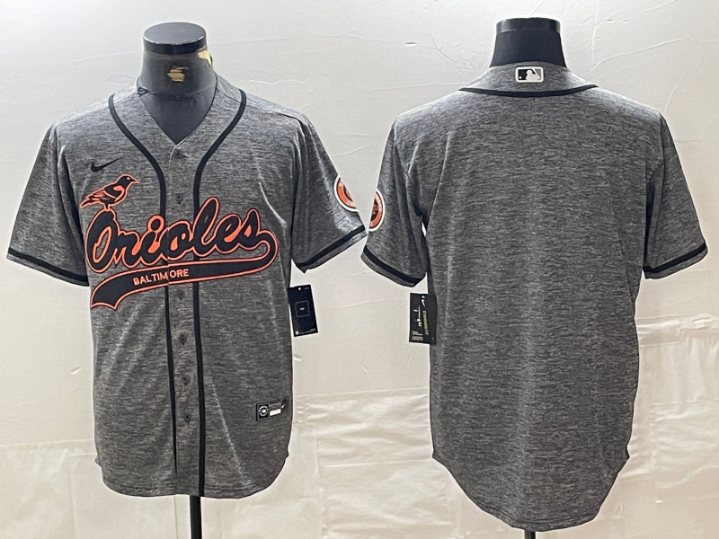 Men's Baltimore Orioles Blank Grey Gridiron Cool Base Stitched Baseball Jersey