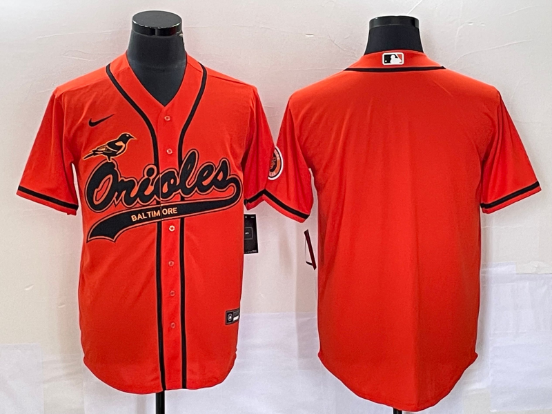 Men's Baltimore Orioles Orange Cool Base Stitched Baseball Jersey