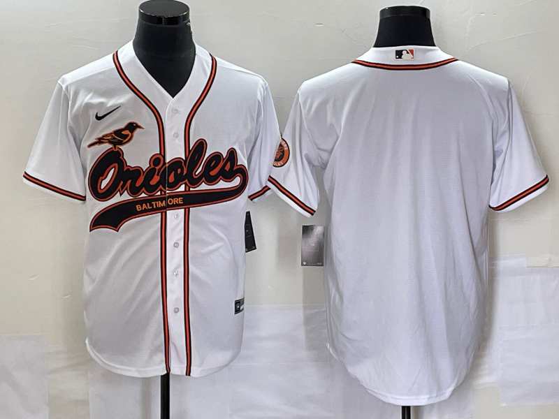 Men's Baltimore Orioles White Cool Base Stitched Baseball Jersey