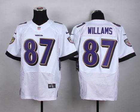 Men's Baltimore Ravens #87 Maxx Williams 2013 Nike White Elite Jersey
