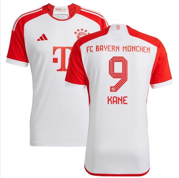 Men's Bayern Munich #9 Harry Kane adidas 2023-24 Home Replica Jersey - White