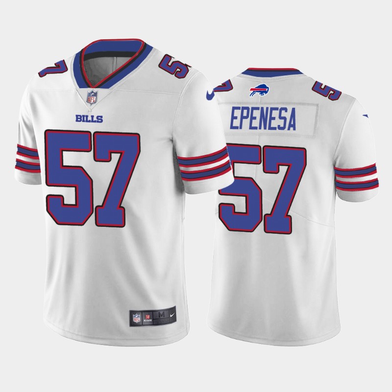 Men's Bills #57 A.J. Epenesa White Vapor Limited Jersey 2020 NFL Draft Jersey