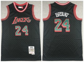 Men's Black Los Angeles Lakers #24 Kobe Bryant 2007-08 Mitchell & Ness Hardwood Classics Stitched Jersey
