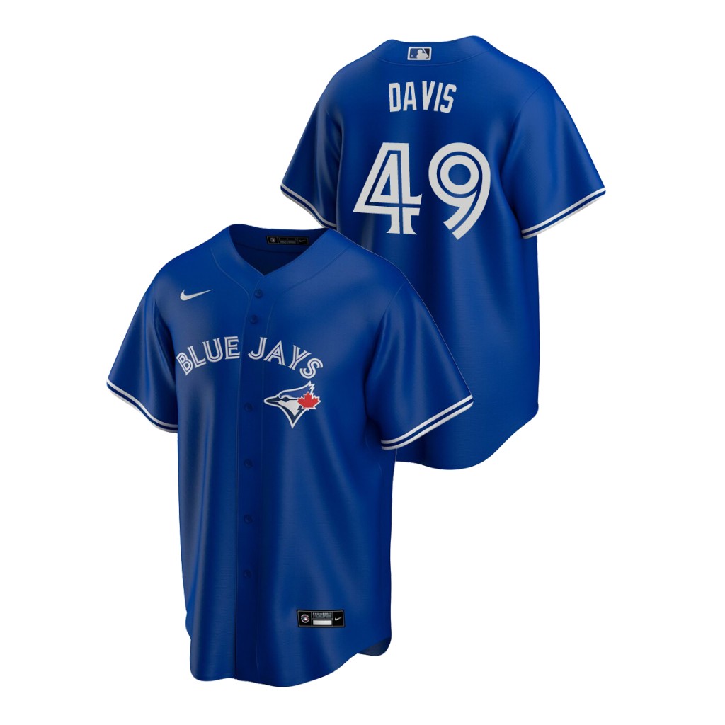Men's Blue Jays #49 Jonathan Davis Royal blue Replica 2020 Jersey