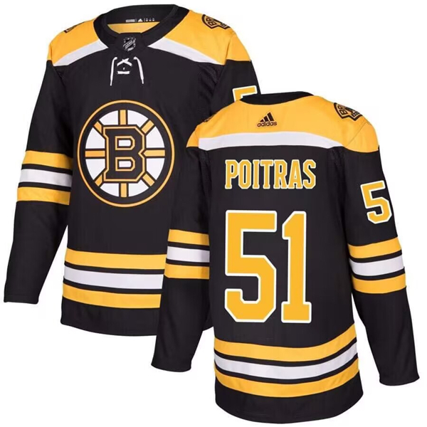 Men's Boston Bruins #51 Matt Poitras Black Stitched Jersey