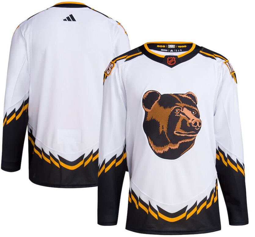 Men's Boston Bruins adidas White 2022 Reverse Retro 2.0 Authentic Blank NHL Jersey