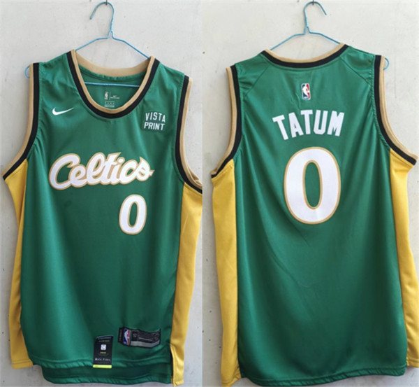 Men's Boston Celtics #0 Jayson Tatum Green Stitched Basketball Jerse