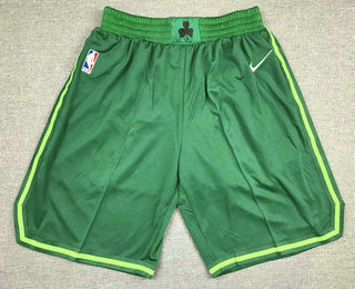 Men's Boston Celtics Green Nike Swingman 2021 Earned Edition Stitched Shorts
