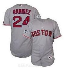 Men's Boston Red Sox #24 Manny Ramirez Majestic Throwback Away Baseball Jersey Jerseys