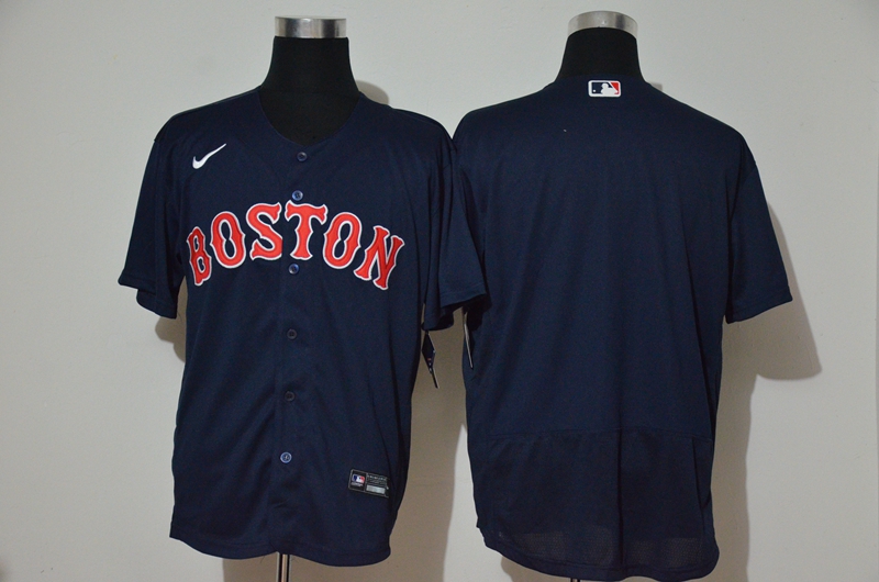 Men's Boston Red Sox Blank Navy Blue Stitched MLB Flex Base Nike Jersey