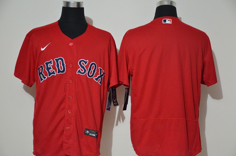 Men's Boston Red Sox Blank Red Stitched MLB Flex Base Nike Jersey