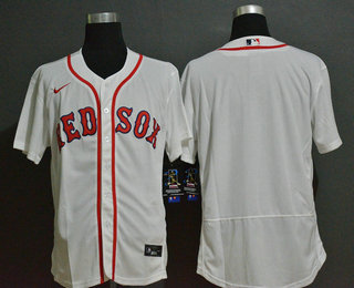 Men's Boston Red Sox Blank White Stitched MLB Flex Base Nike Jersey